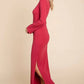 Culture Code Full Size Round Neck Bodycon Bell Maxi Dress - Farnelli