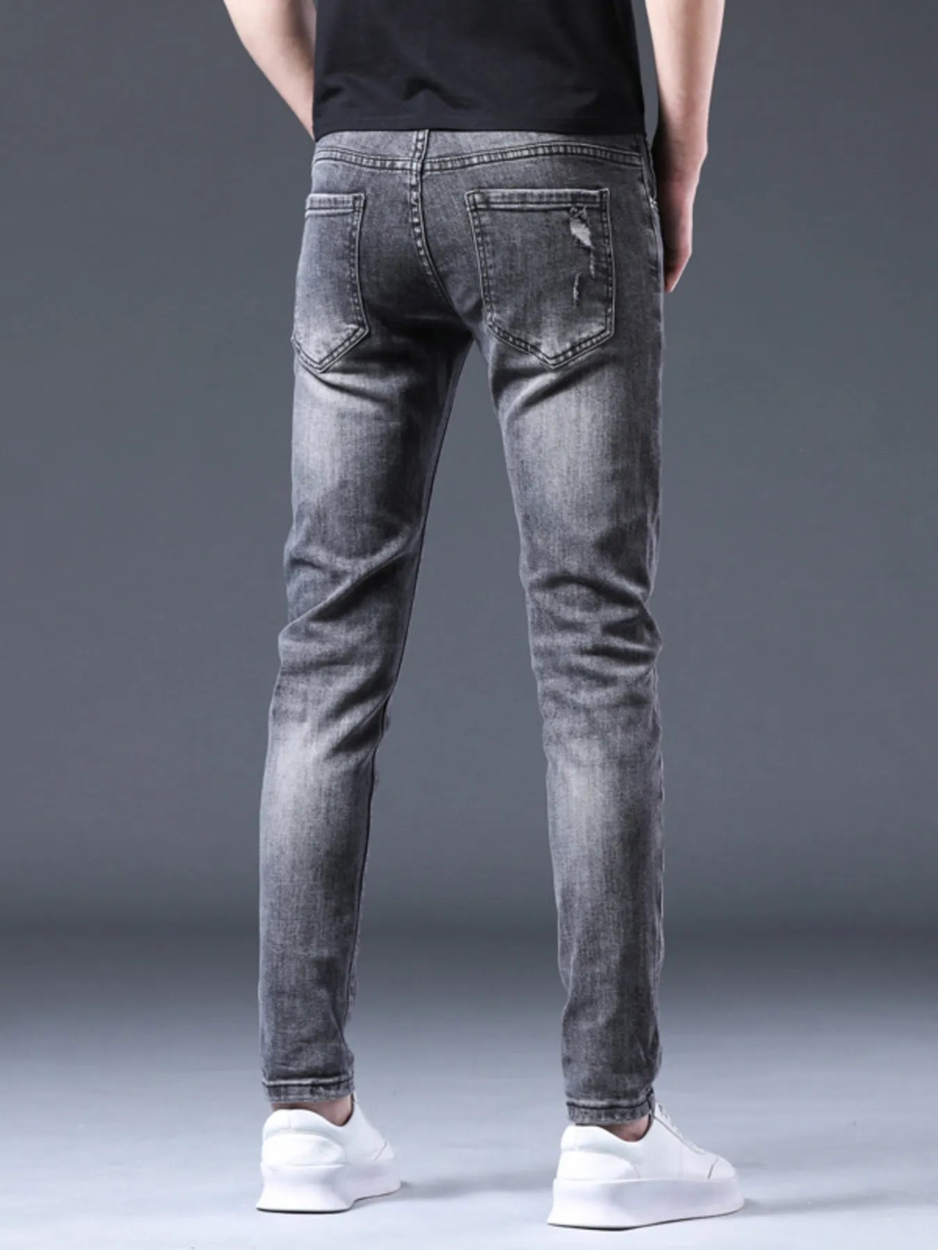 Men's Distressed Slim Fit Ripped Jeans - Farnelli