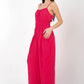 VERY J Pintuck Detail Woven Sleeveless Jumpsuit - Farnelli