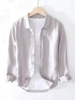 Men's Full Size Button Up Long Sleeve Shirt Plus Size - Farnelli