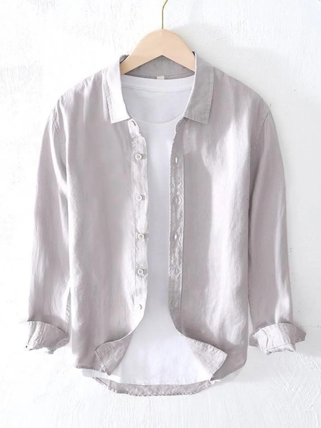 Men's Full Size Button Up Long Sleeve Shirt Plus Size - Farnelli