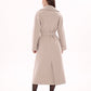 Marley Wraparound Wool Cashmere Coat in Nude
