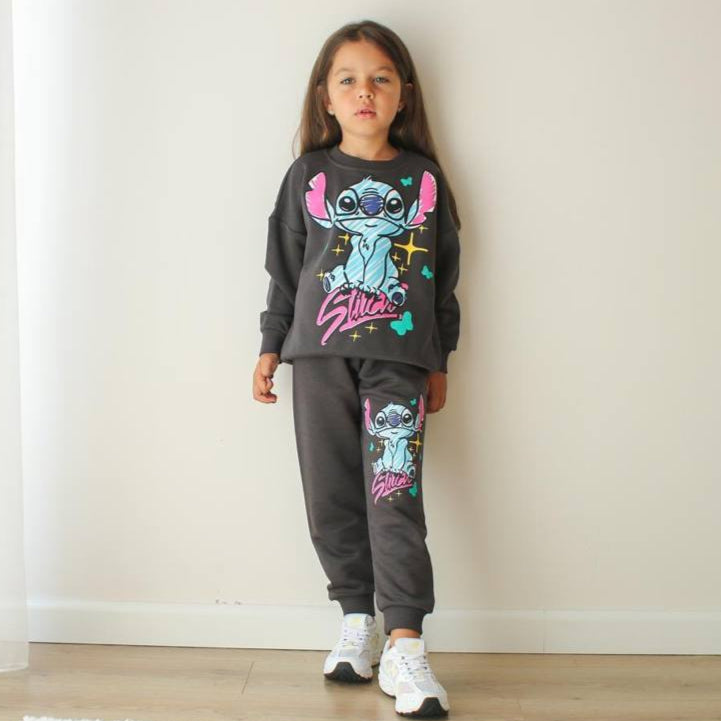 Furry Colors Girls Joggers Set-2