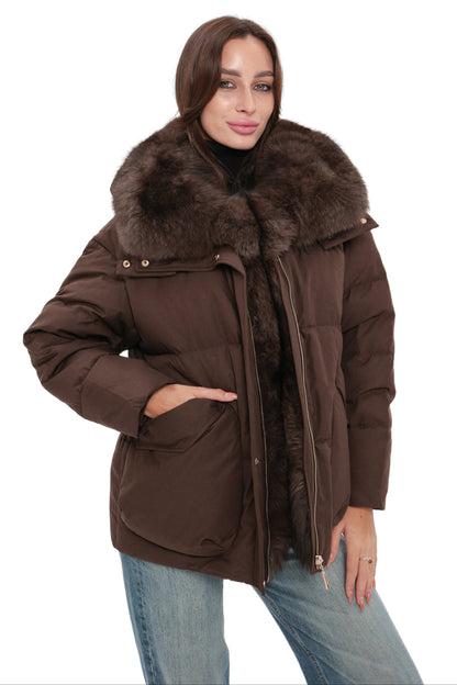 Michelle Genuine Fur Trim Down Parka