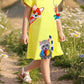 Children's Cartoon Animal Casual Dress - Farnelli
