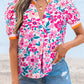 Gianna Floral Short Sleeve Blouse - Farnelli