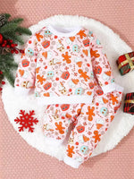 Children's Christmas Santa Print Long Sleeve Set - Farnelli