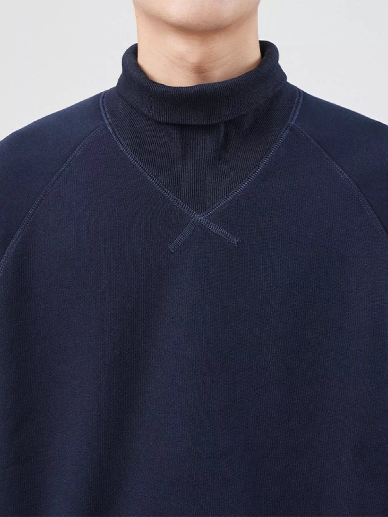 Men's Plus Size Turtleneck Long Sleeve Sweatshirt - Farnelli