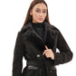 Genuine Mink Fur Eco Suede Jacket
