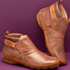 PU Leather Ankle Boots - Brown