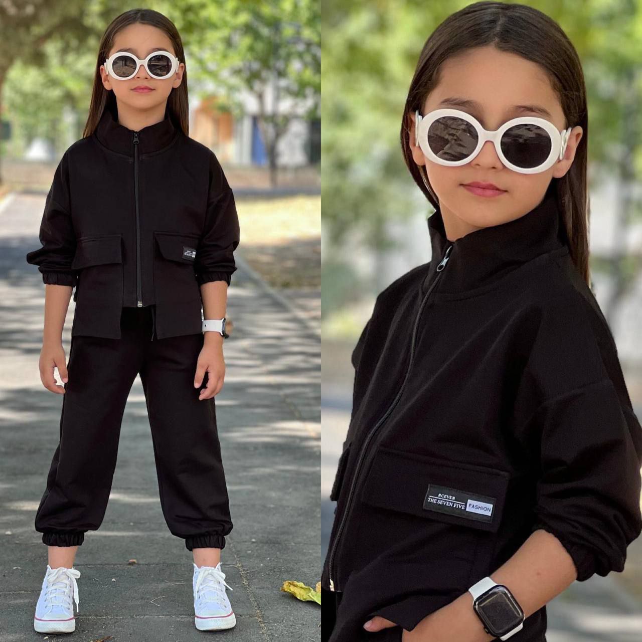 Fancy Pockets Girls Casual Set-1