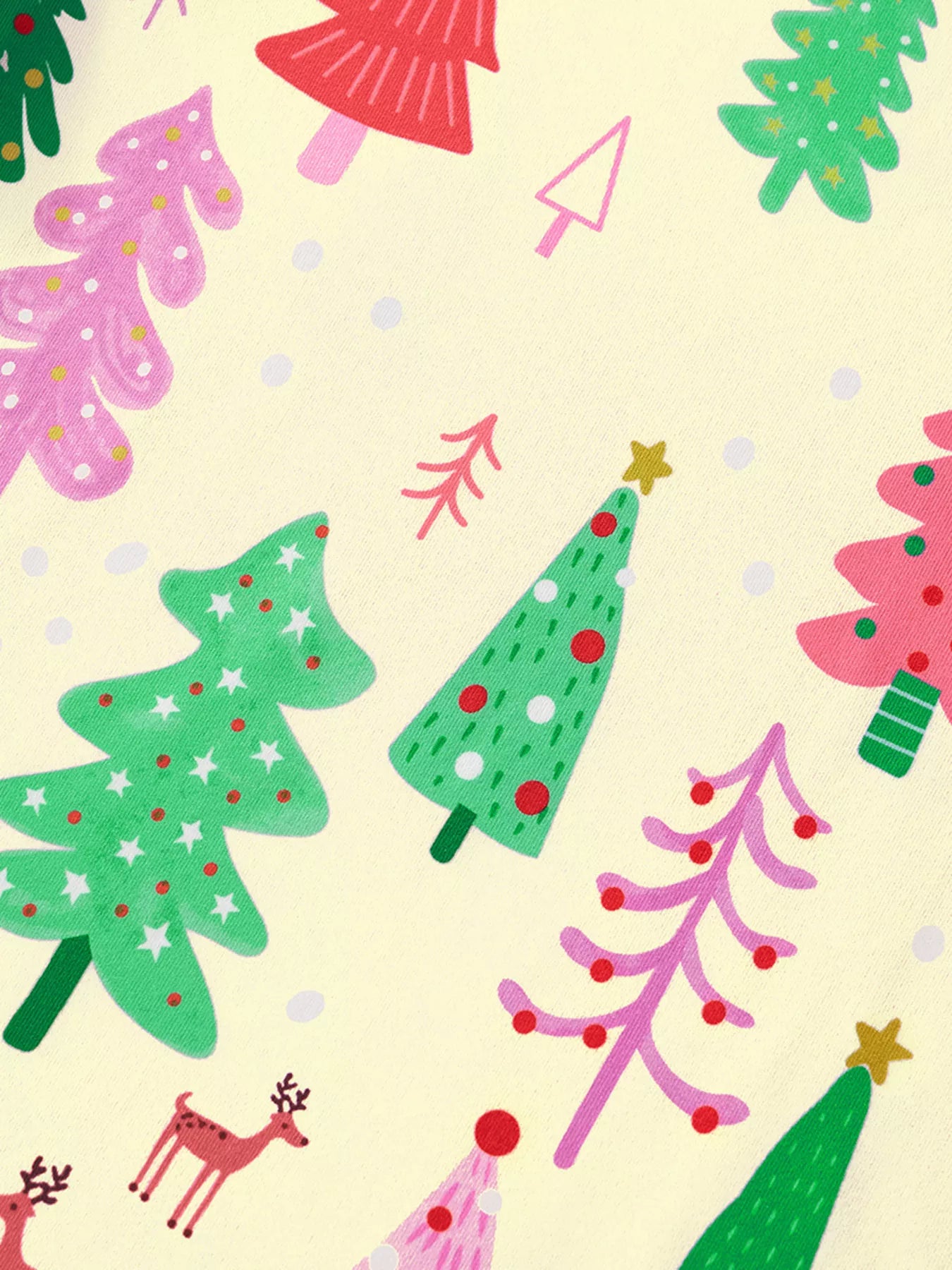 Children's Christmas Tree Print Pajama Set - Farnelli