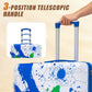 HouseOfZazla 28-inch blue hard case luggage with combination lock