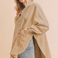 Aemi + Co Slit Half Snap Oversize Hoodie - Farnelli