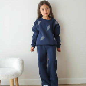 Rhinestone Hearts Girls Casual Set - Farnelli