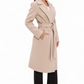 Zane Cashmere Wool Blend Overcoat in Beige