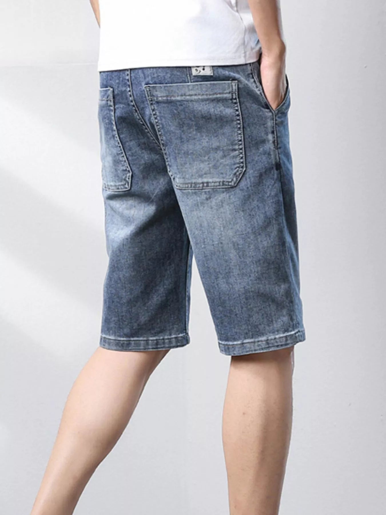 Men's Casual Drawstring Denim Shorts - Farnelli