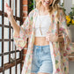 Heimish Full Size Multi Color Floral Open Cardigan Plus Size - Farnelli