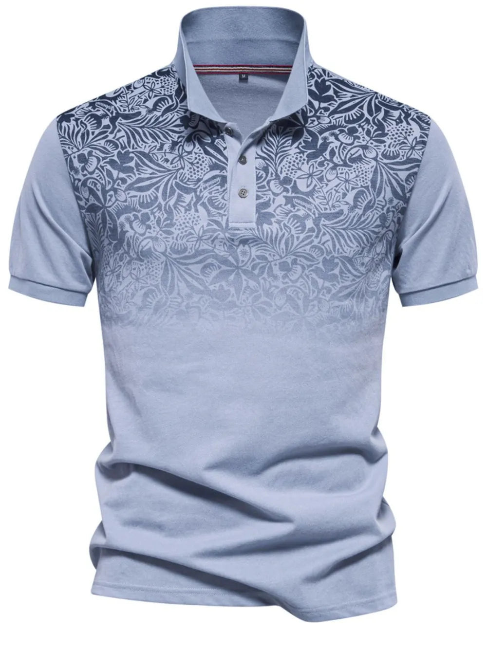 Men's Printed Collared Neck Short Sleeve Polo - Farnelli