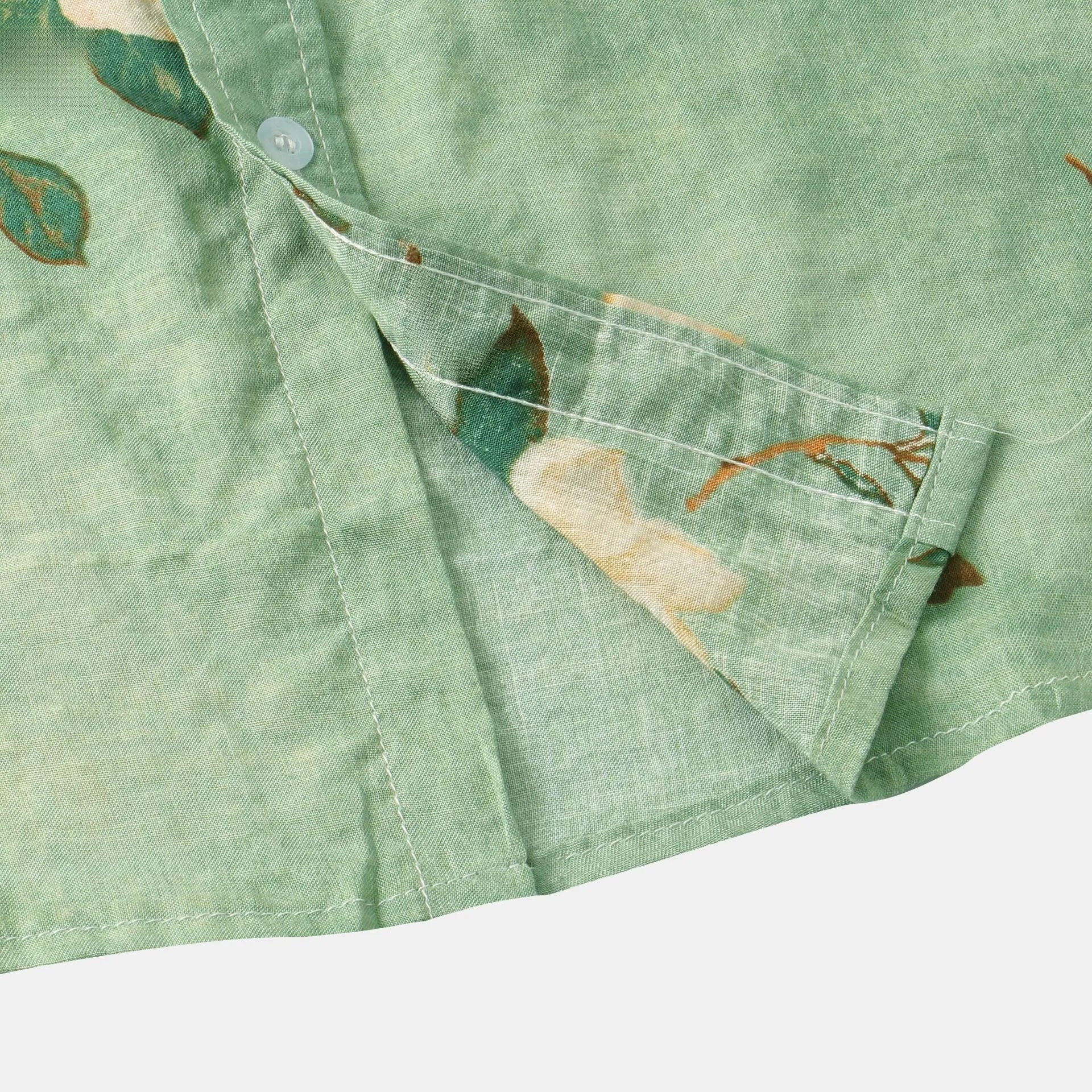 Men's Plus Size Floral Print Short Sleeve Button Down Shirt - Farnelli