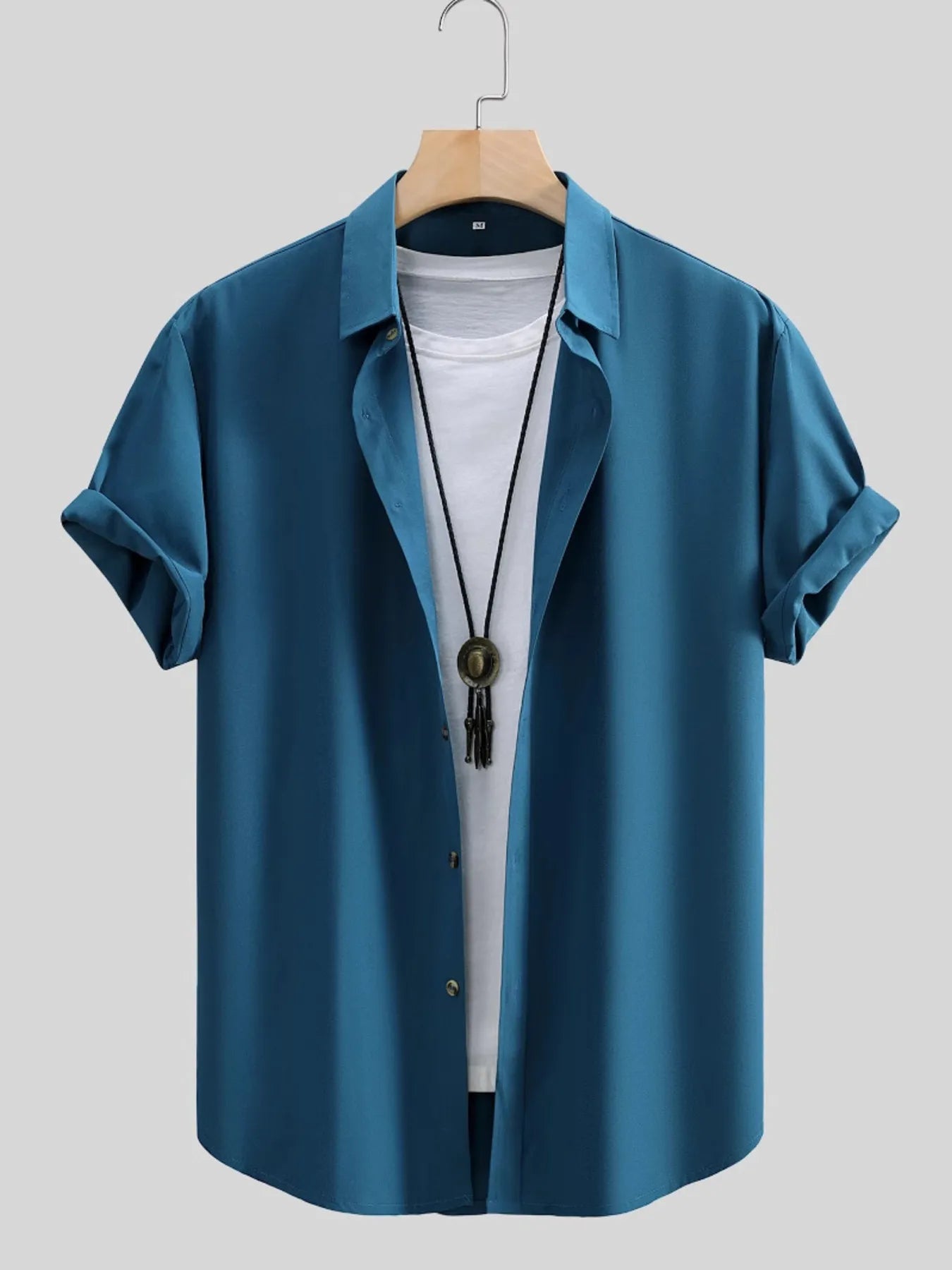 Men's Button Up Short Sleeve Shirt - Farnelli