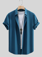 Men's Button Up Short Sleeve Shirt - Farnelli