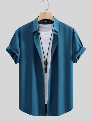 Men's Button Up Short Sleeve Shirt - Farnelli