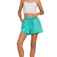 Zenana Textured Knit Jacquard Drawstring Shorts - Farnelli