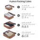 HouseOfZazla coffee ABS hard shell expandable luggage set with spinner wheels