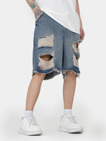 Men's Distressed Denim Shorts - Farnelli