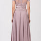 CLEARANCE - Eureka 5909 Lace Bodice A-Line Long Dress Short Sleeves (Size 3XL)