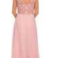 CLEARANCE - Juliet 590 Floor Length Chiffon Formal Gown Cap Sleeve (Size 2XL)