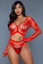 2153 Floral Delight Bodystocking-7