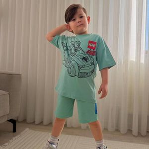 SpiderBrick Boys Short Set-0