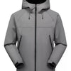 Men's Full Size Waterproof Hooded Zip Up Jacket Plus Size - Dark Gray