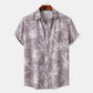 Men's Print Short Sleeve Button-Up Shirt - Farnelli