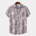 Men's Print Short Sleeve Button-Up Shirt - Farnelli