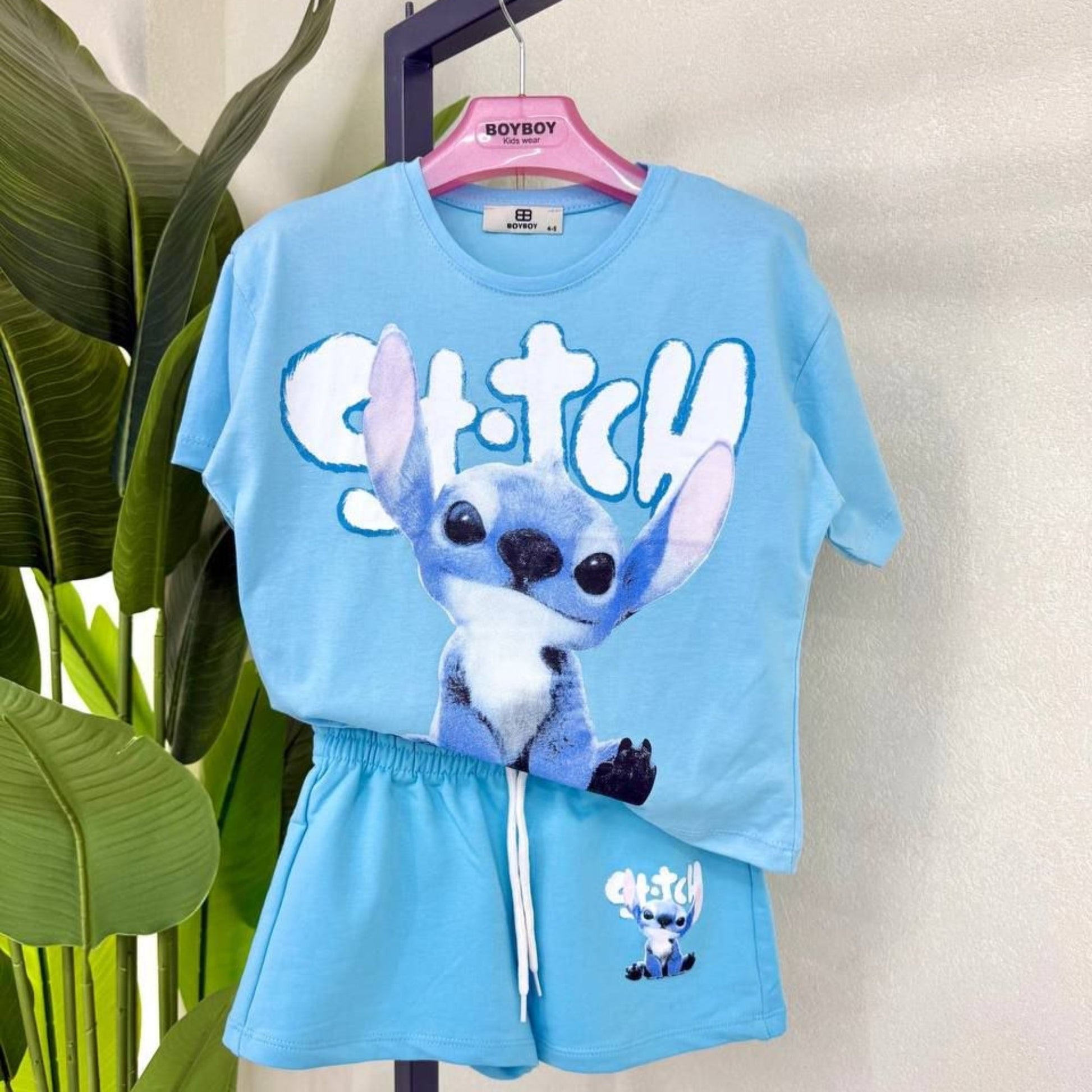 Ohana Vibes Girls Short Set-1