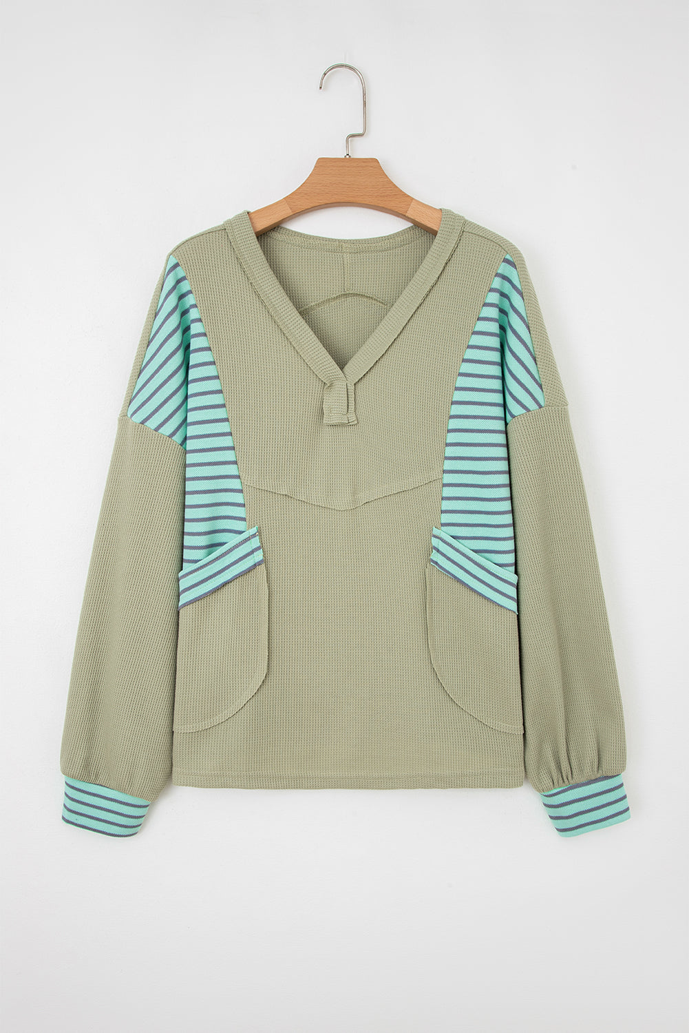 Madison Exposed Seam Waffle Baggy Pullover - Farnelli