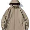 Men's Plus Size Zip Up Hooded Jacket - Camel