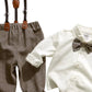 Children's Button Up Shirt and Overall Set - Farnelli