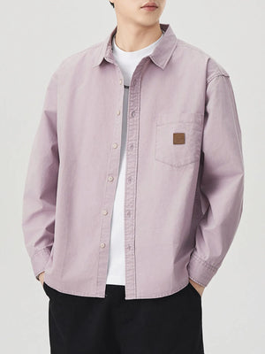Men's Plus Size Button Up Long Sleeve Shirt - Farnelli