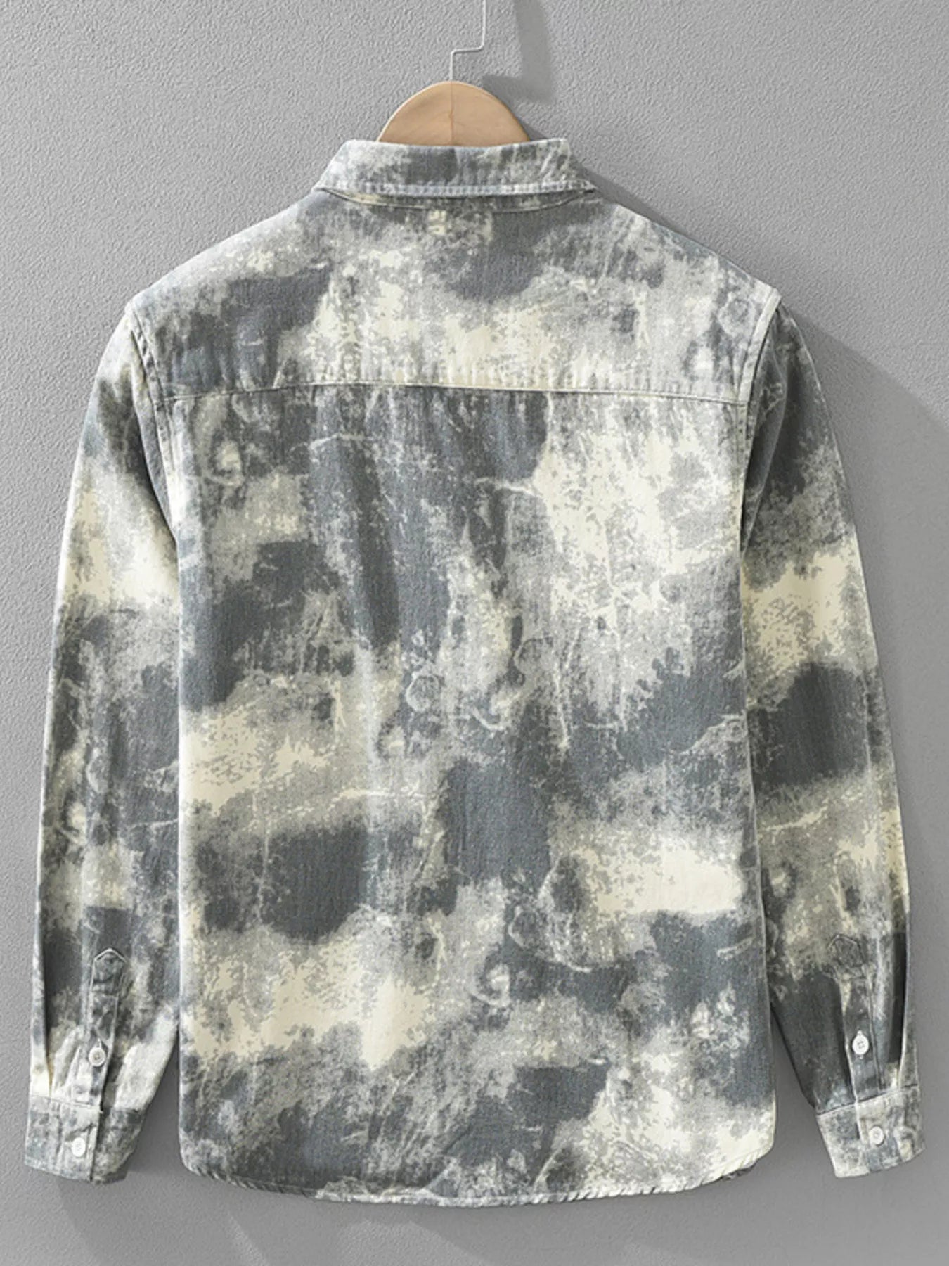 Men's Plus Size Abstract Print Long Sleeve Casual Shirt - Farnelli