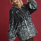 Umgee Full Size Floral Vine Print Blouse with Balloon Sleeves Plus Size - Farnelli