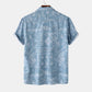 Men's Printed Short Sleeve Button-Up Shirt - Farnelli