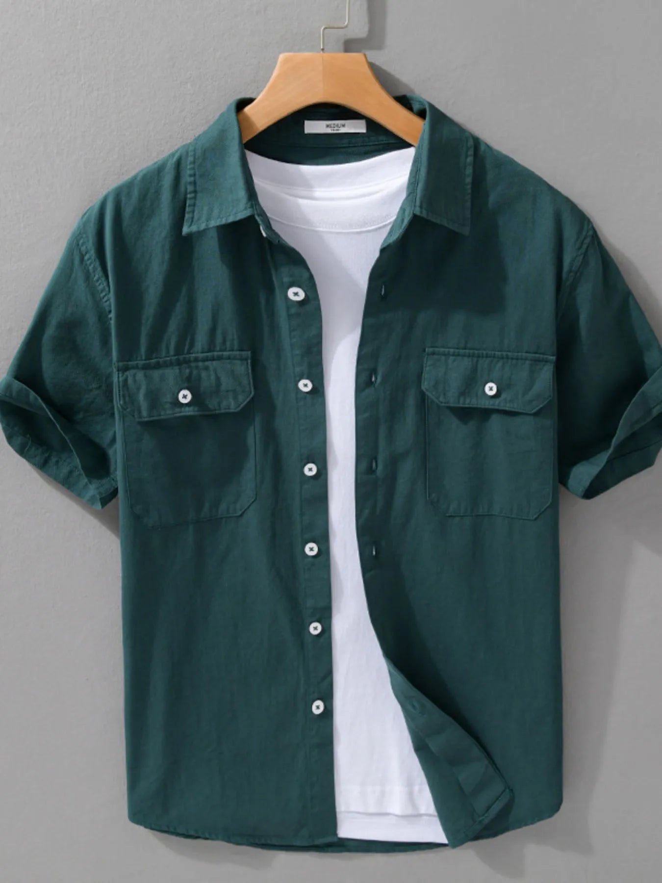 Men's Plus Size Button Up Short Sleeve Shirt - Farnelli