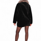 Palermo Genuine Astrakhan Silver Fox Trim Coat
