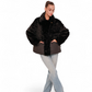 Kaia Eco-Fur Down Fill Coat in Black