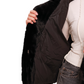 Montana Eco-Fur Down Coat in Black