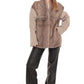 Melia Genuine Mink Fur Virgin Wool Coat